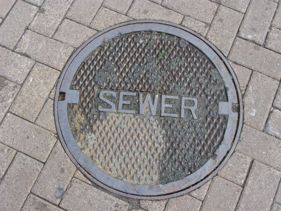 blocked sewer signs